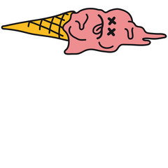 Dead Ice Cream On The Ground