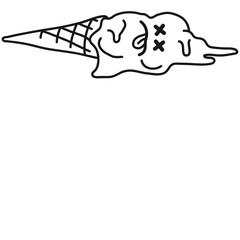 Dead Ice Cream On The Ground