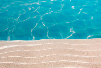 tropical beach white dunes sand in turquoise sea