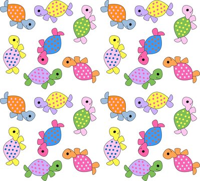seamless pattern turtles