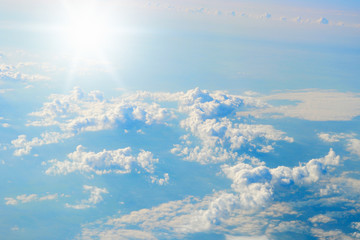 Obraz na płótnie Canvas Blue sunny sky with clouds