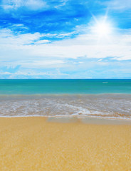 Sunny tropical beach on the island