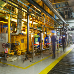 maintenance engineer in a boiler room
