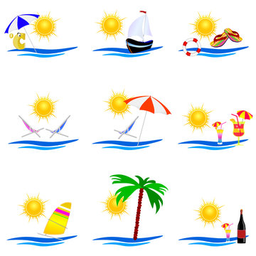 beauty summer icon vector illustration