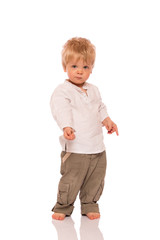 Full length portrait of a young boy