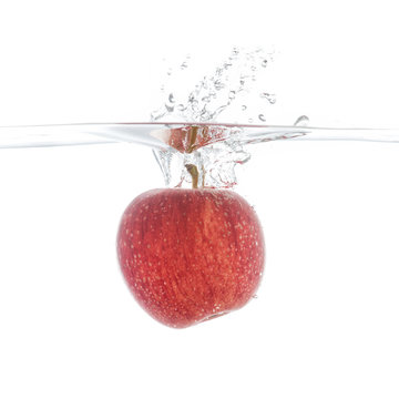 Red apple splash