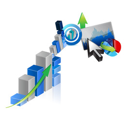 business graph set design illustration