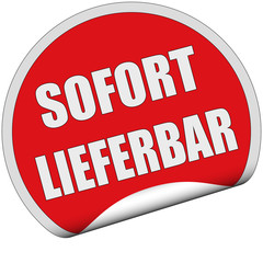 Sticker rot rund cu SOFORT LIEFERBAR