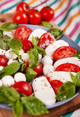 Caprese salad closeup