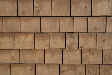 Brown stained cedar shingle background