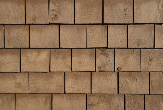 Brown Stained Cedar Shingle Background