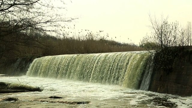 Waterfall on the River Mountain Tikich. Buki village, Ukraine