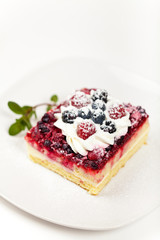 Fresh cake with berry
