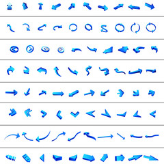 vector illustration of collection of arrow in different shape