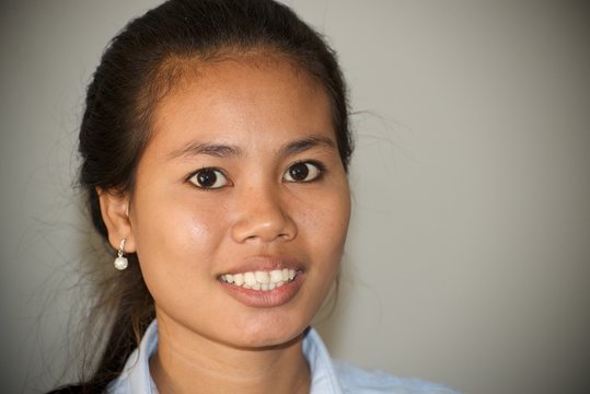 portrait of a young Cambodian girl