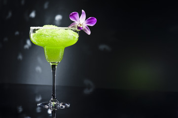 Green margarita cocktail
