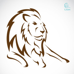 Vector of a lion on white background. Animal. Easy editable layered vector illustration.