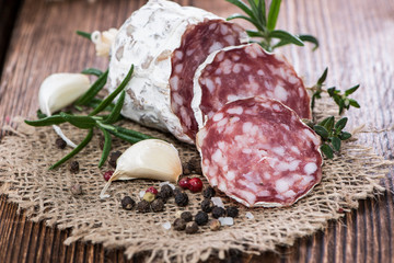 Portion of Salami