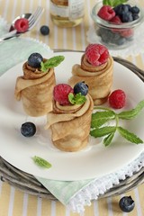 Crepe with berrys