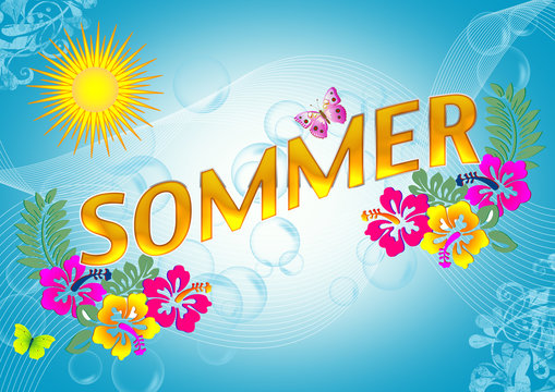 Sommer Plakat - Ferien - Urlaub