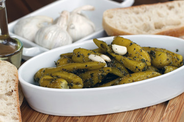 Peperoni in Knoblauch