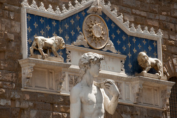 Florence- statue of David in front of palazzo vecchio