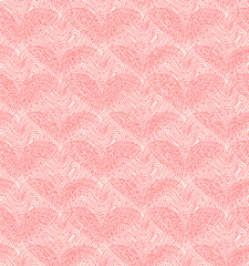 Rose seamless pattern with hearts