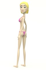 cartoon female character in swimsuit - sexy