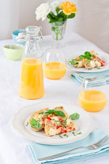 Tomaten Feta Omelett