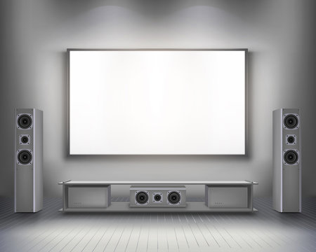 Home Cinema.  Vector Illustration.