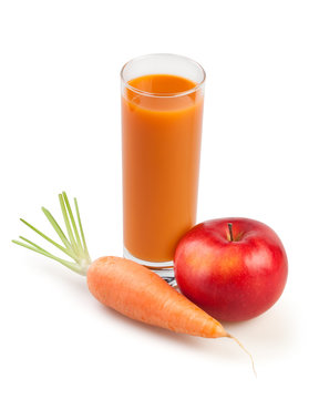 carrot apple juice glass