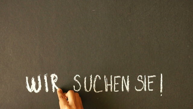 We Want you Chalk illustration