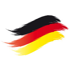 30 Jahre Wiedervereinigung, Tag der deutschen Einheit, Flagge Deutschland, Fahne, Länderkennung mit Pinselstrich, deutsche Nationalität, europäische Nation, Solidarität