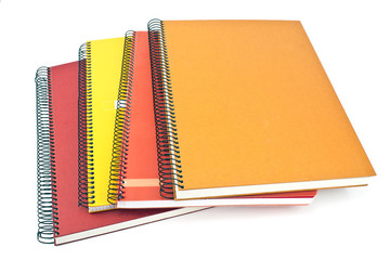 Stack of spiral notebooks