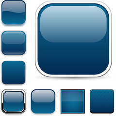 Square dark blue app icons.