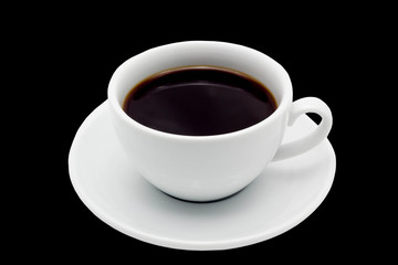 coffee cup isolated on black background