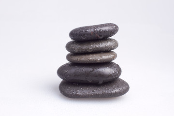 Fototapeta na wymiar Massage stones in equlibrium