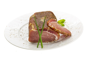 Bacon with vegetables