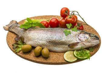 Fresh raw rainbow trout