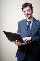 businessman with notebook