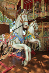 Fototapeta na wymiar Carousel with horses