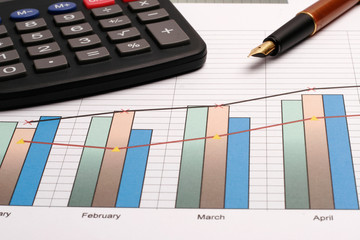 Obraz premium Sales earning chart