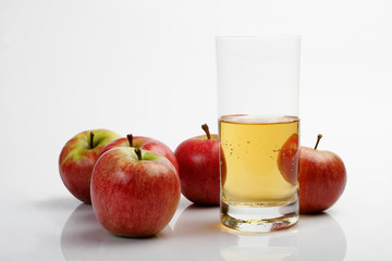Apples & juice glass