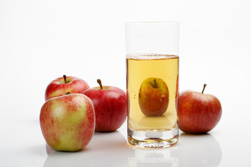Apples & juice glass