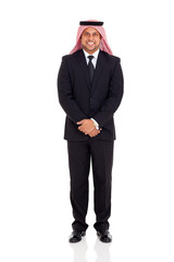 Obraz na płótnie Canvas muslim man in black suit