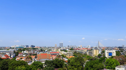 Fototapeta na wymiar Bangkok old town panorama view