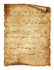 old musical note  page