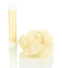 Silk thread isolated on white