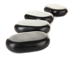 Spa stones isolated on white