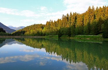 Fototapeta na wymiar Hrabovo - water basin in region Liptov, Slovakia